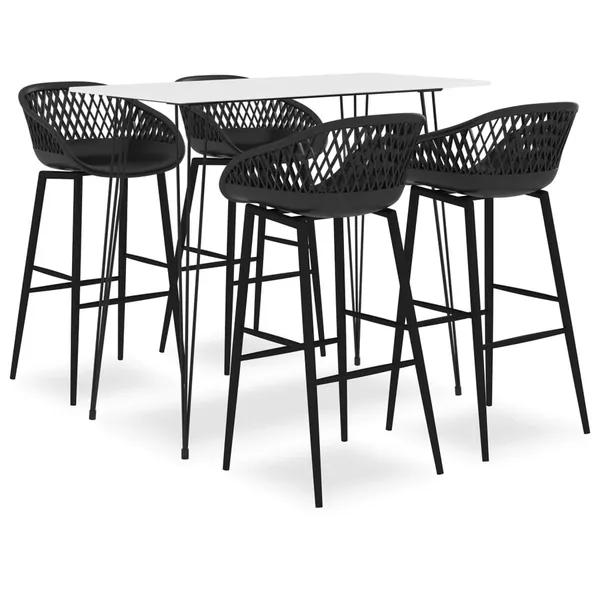 Ensemble de bar 5 pcs Blanc et noir