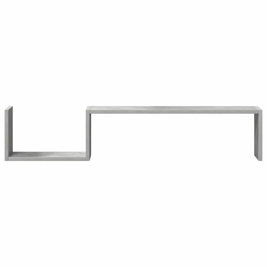 Étagères murales 2 pcs gris béton 100x15x20cm bois d'ingénierie - 5