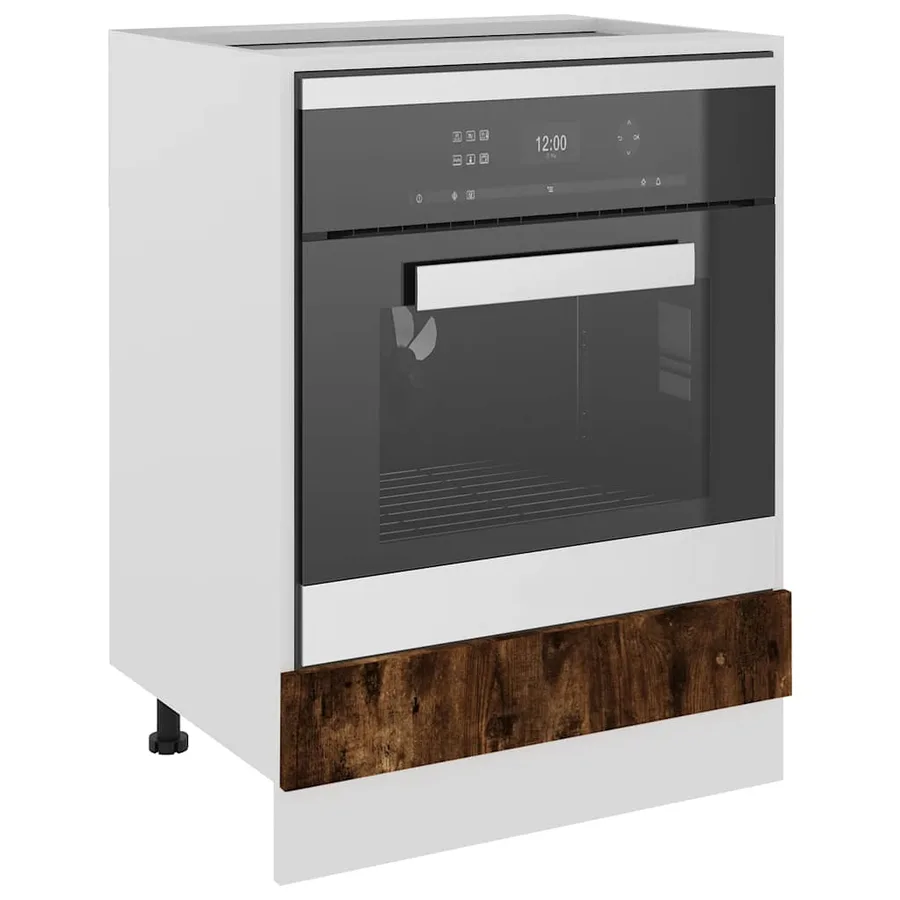 Meuble de four "Riga" Chêne fumé 60 x 46 x 81,5 cm Bois d'ingénierie - 4