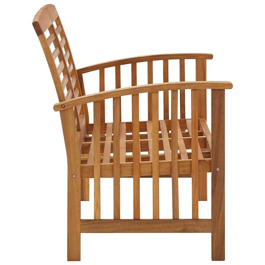 Banc de jardin 119 cm bois d'acacia solide - 3