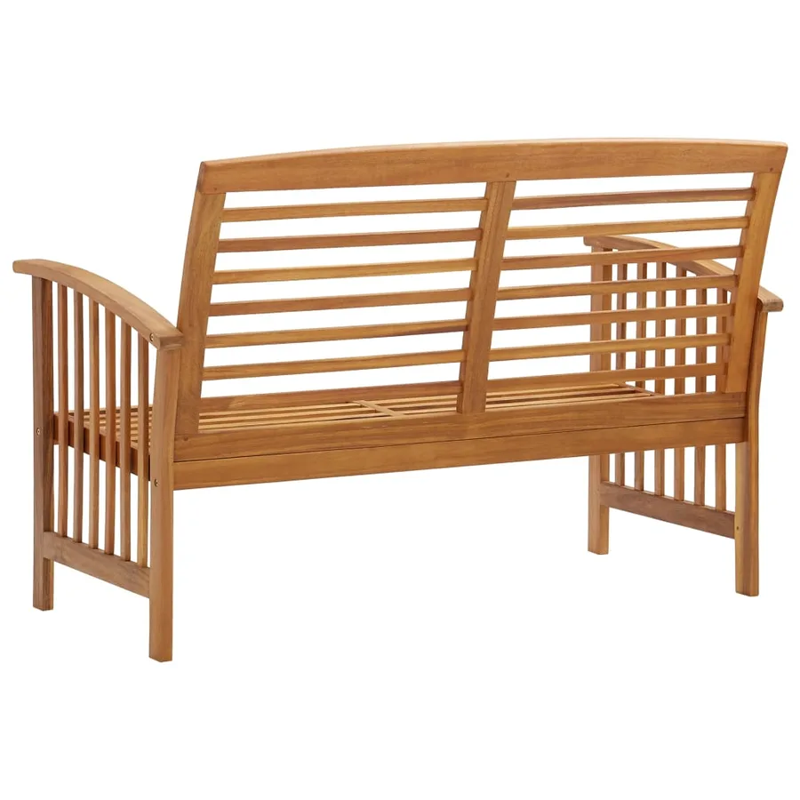 Banc de jardin 119 cm bois d'acacia solide - 4