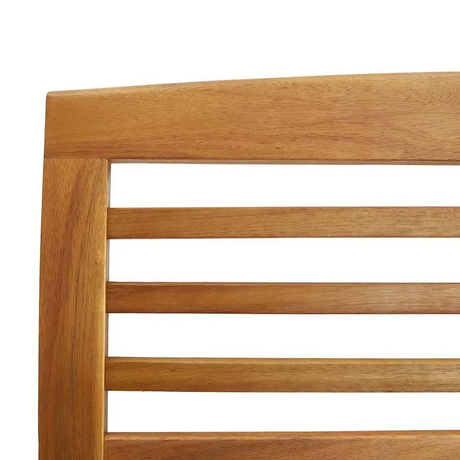 Banc de jardin 119 cm bois d'acacia solide - 5