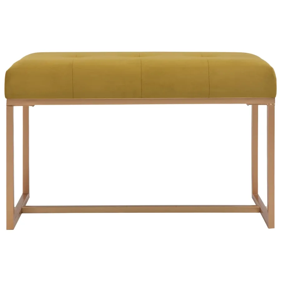 Banc 80 cm Moutarde Velours - 2