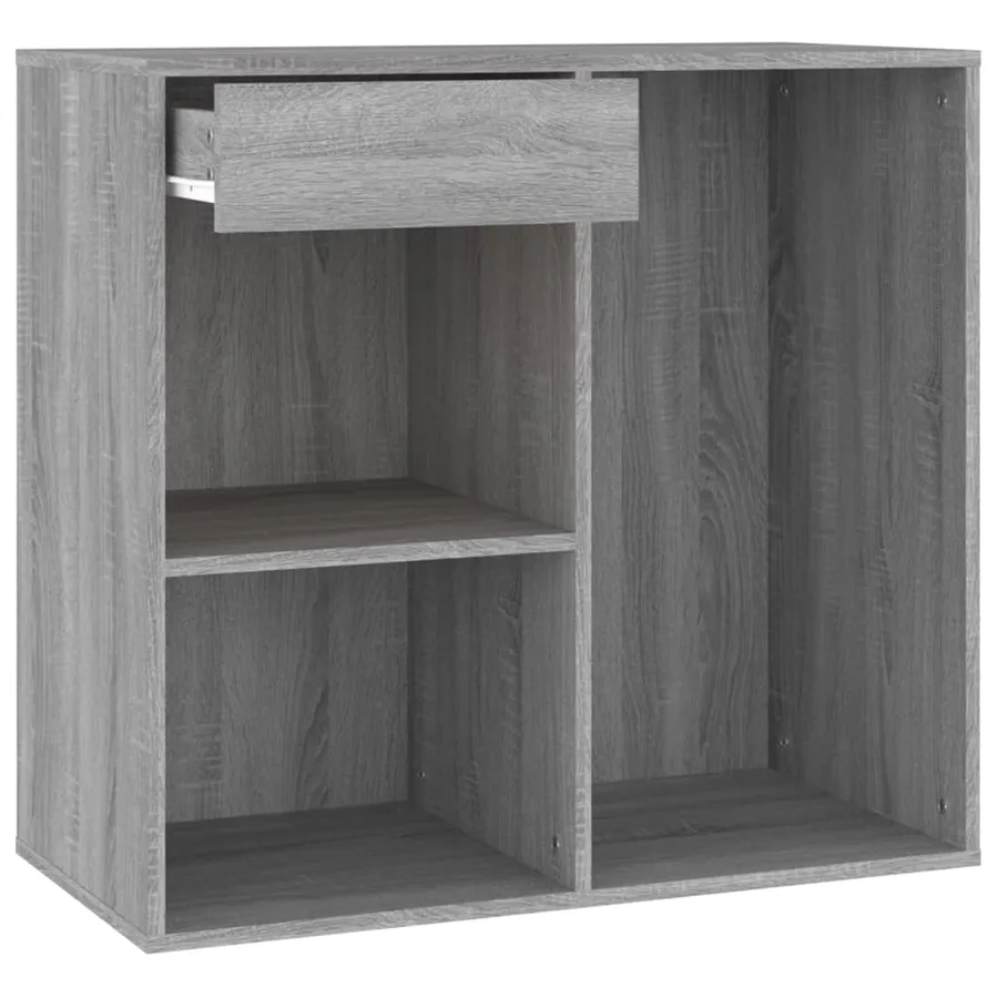Coiffeuse à LED avec armoire Sonoma gris Bois d'ingénierie - 9