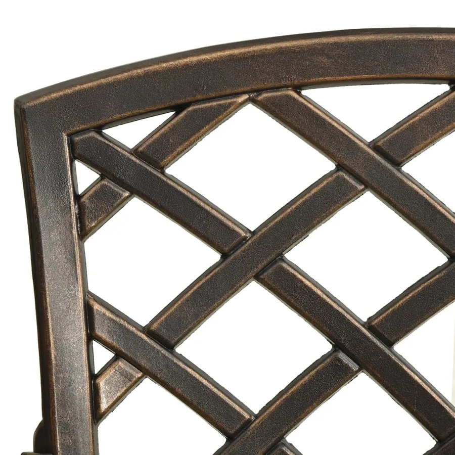 Ensemble de bistro 5 pcs Aluminium coulé Bronze - 9