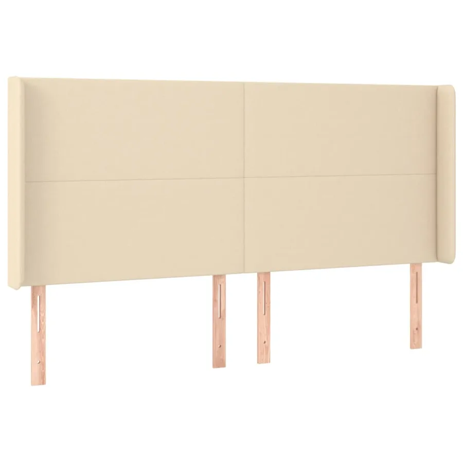 Tête de lit à LED Crème 163x16x118/128 cm Tissu - 3