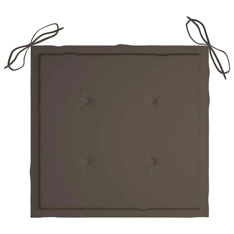 Chaises pliables de jardin lot de 2 avec coussins Bambou - 9