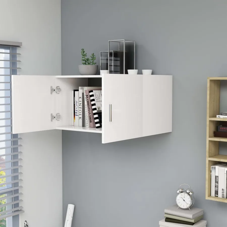 Armoire murale Blanc 80x39x40 cm Bois d'ingénierie - 3