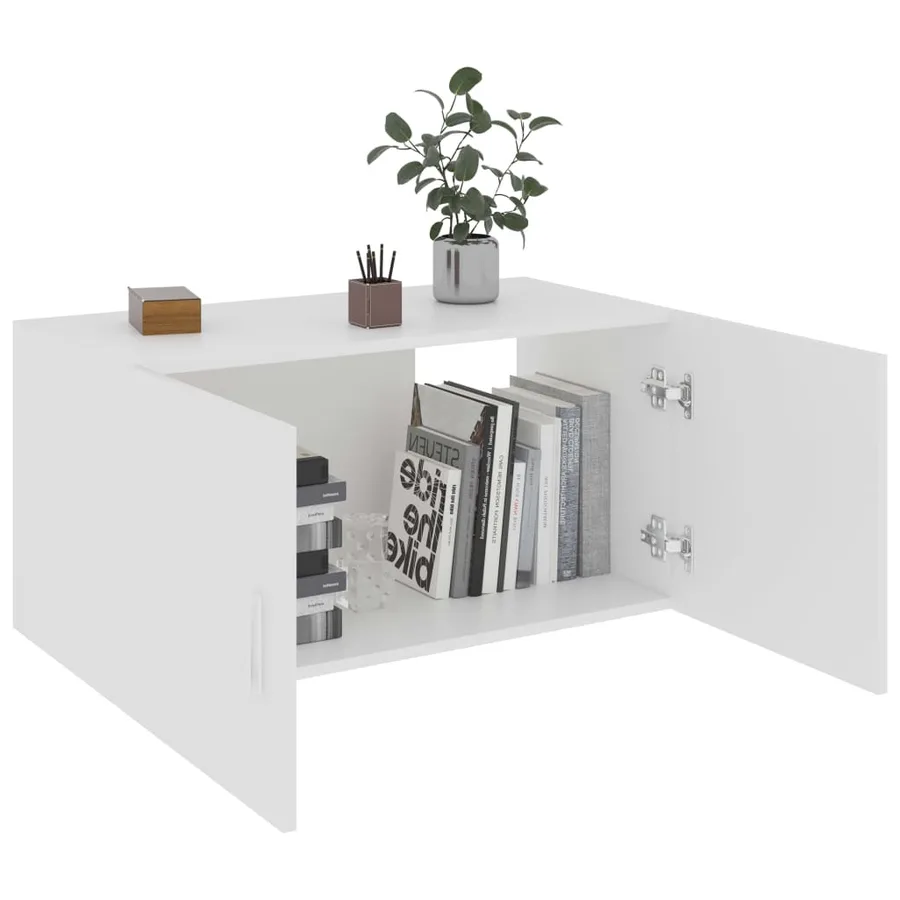 Armoire murale Blanc 80x39x40 cm Bois d'ingénierie - 5