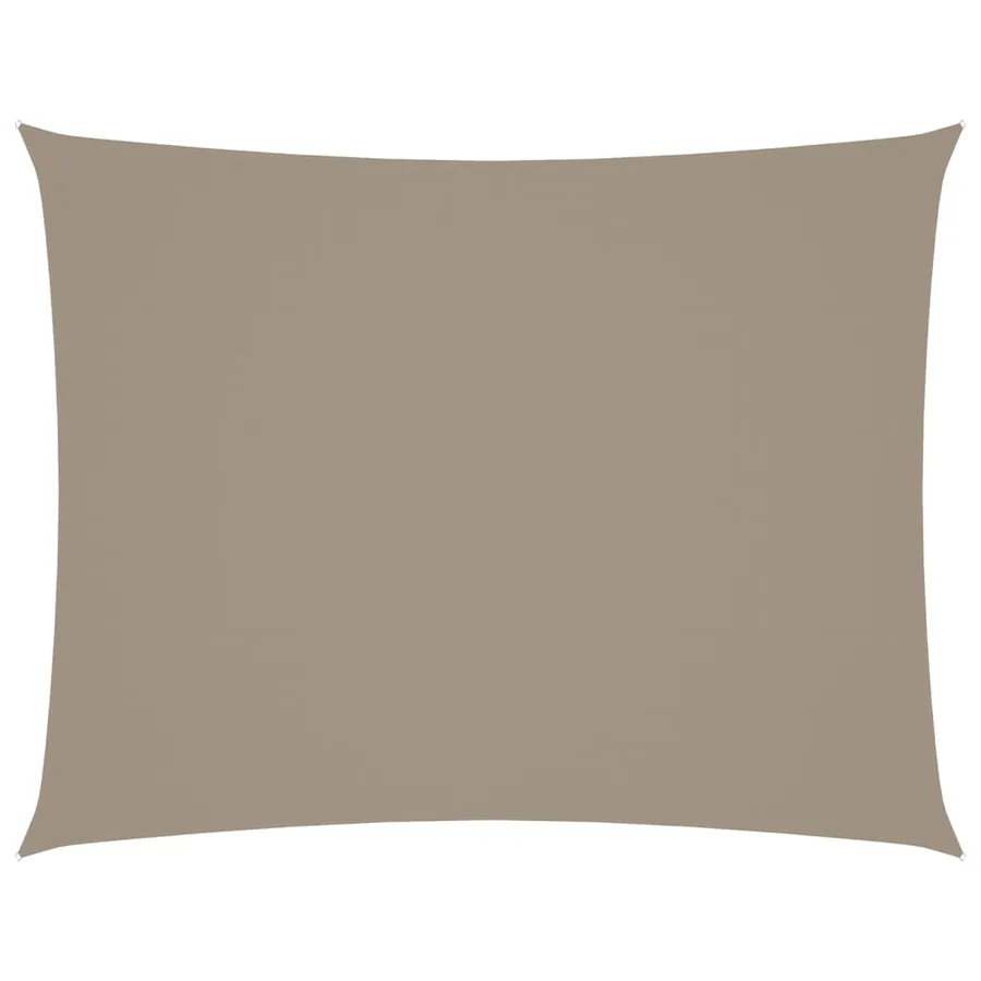 Voile de parasol tissu oxford rectangulaire 6x8 m taupe - 2
