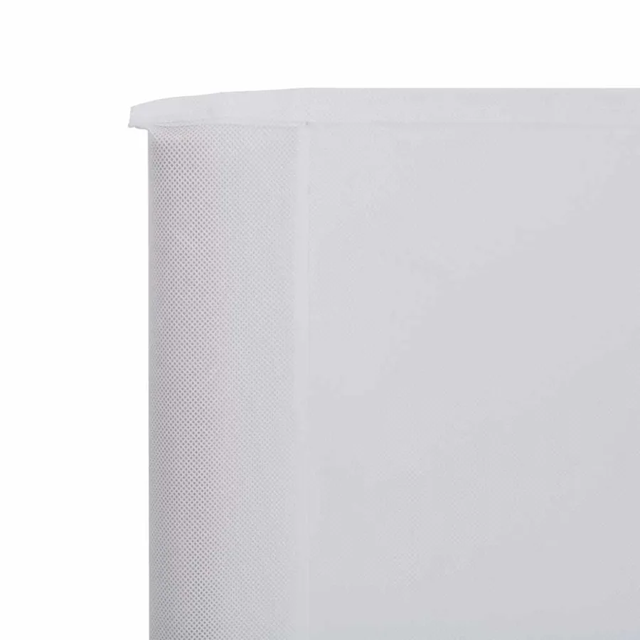 Paravent 3 panneaux Tissu 400 x 80 cm Blanc sable - 4