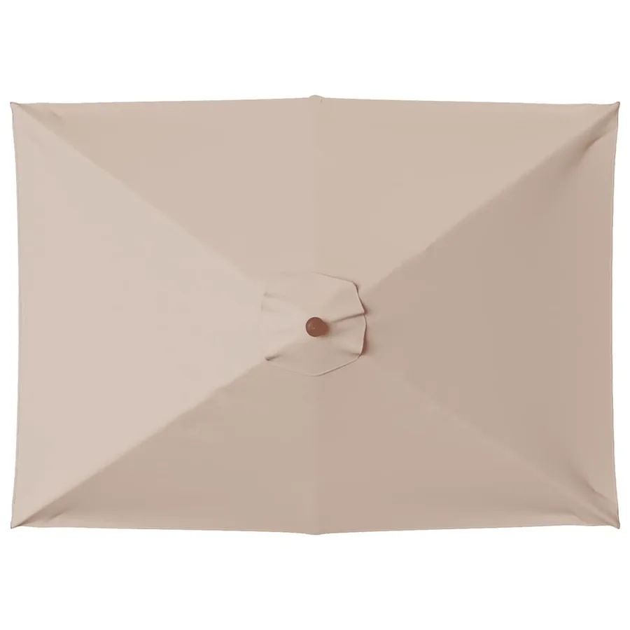 Parasol d'extérieur avec mât en bois 150x200 cm taupe - 4
