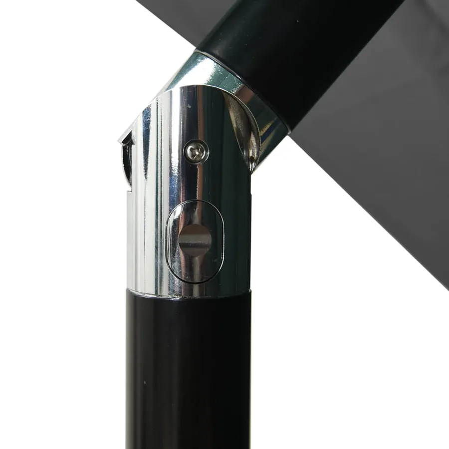 Parasol de jardin à 3 niveaux avec mât en aluminium anthracite - 6