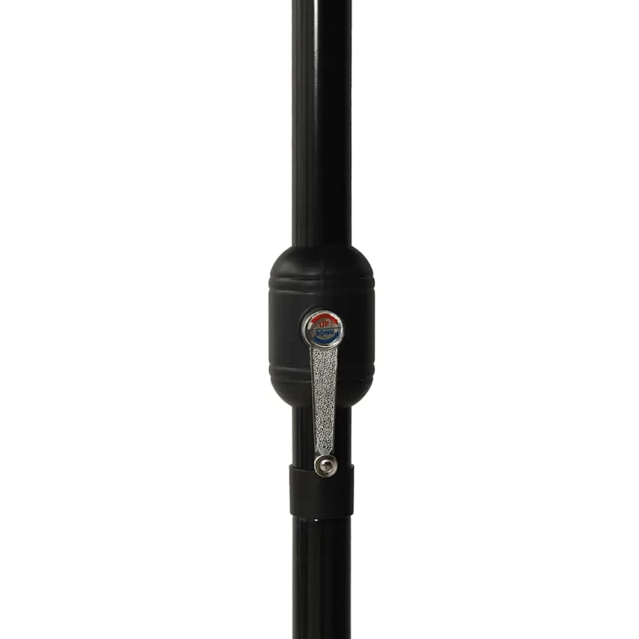 Parasol de jardin à 3 niveaux avec mât en aluminium anthracite - 7