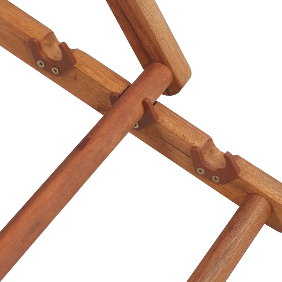 Chaise pliable de plage Tissu et cadre en bois Multicolore - 12