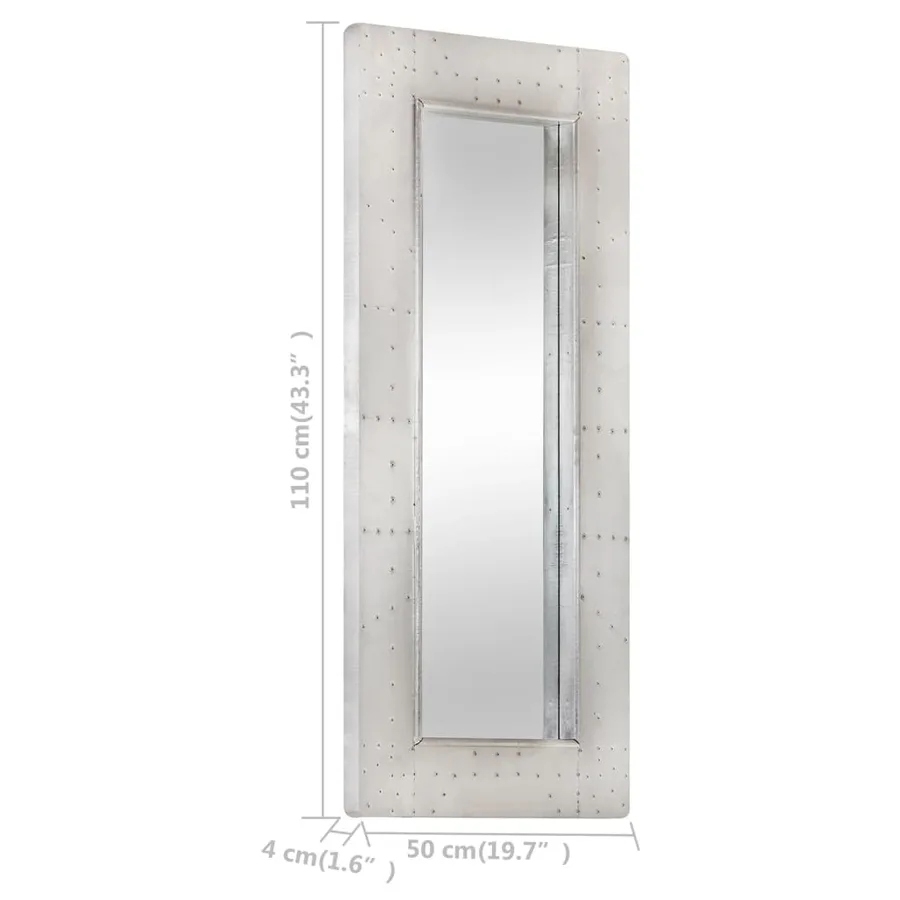 Miroir de style aviation 110x50 cm Métal - 8