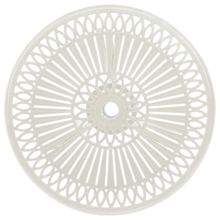 Table de jardin Blanc 62x62x65 cm Aluminium coulé - 3
