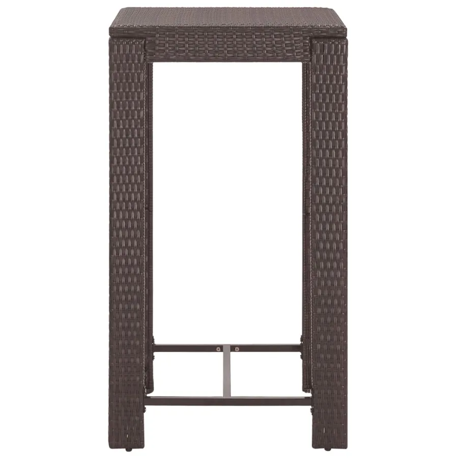 Meubles de bar de jardin 3pcs et coussins Résine tressée Marron - 6