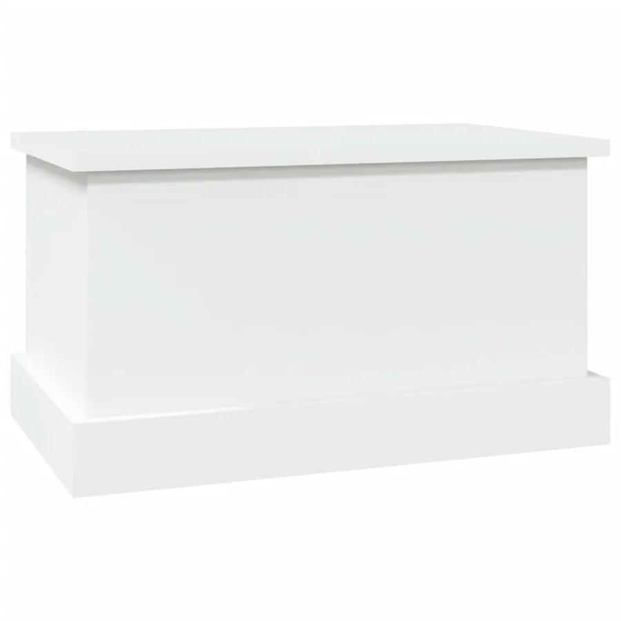 Coffre de rangement Blanc 50x30x28 cm Bois d'ingénierie - 4