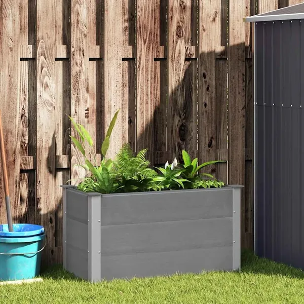 Lit surélevé de jardin WPC 100 x 50 x 54 cm Gris