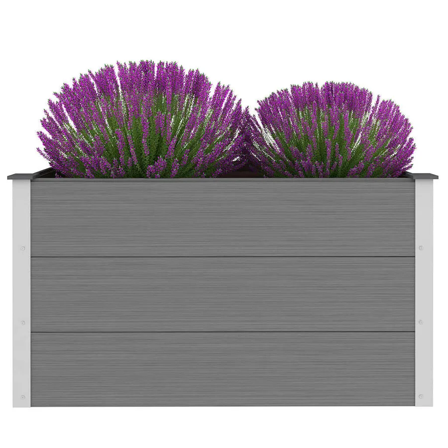 Lit surélevé de jardin WPC 100 x 50 x 54 cm Gris - 3