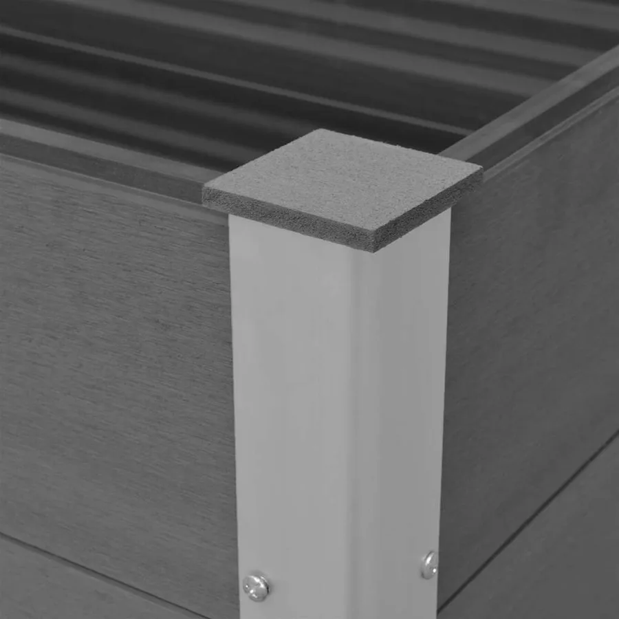 Lit surélevé de jardin WPC 100 x 50 x 54 cm Gris - 7