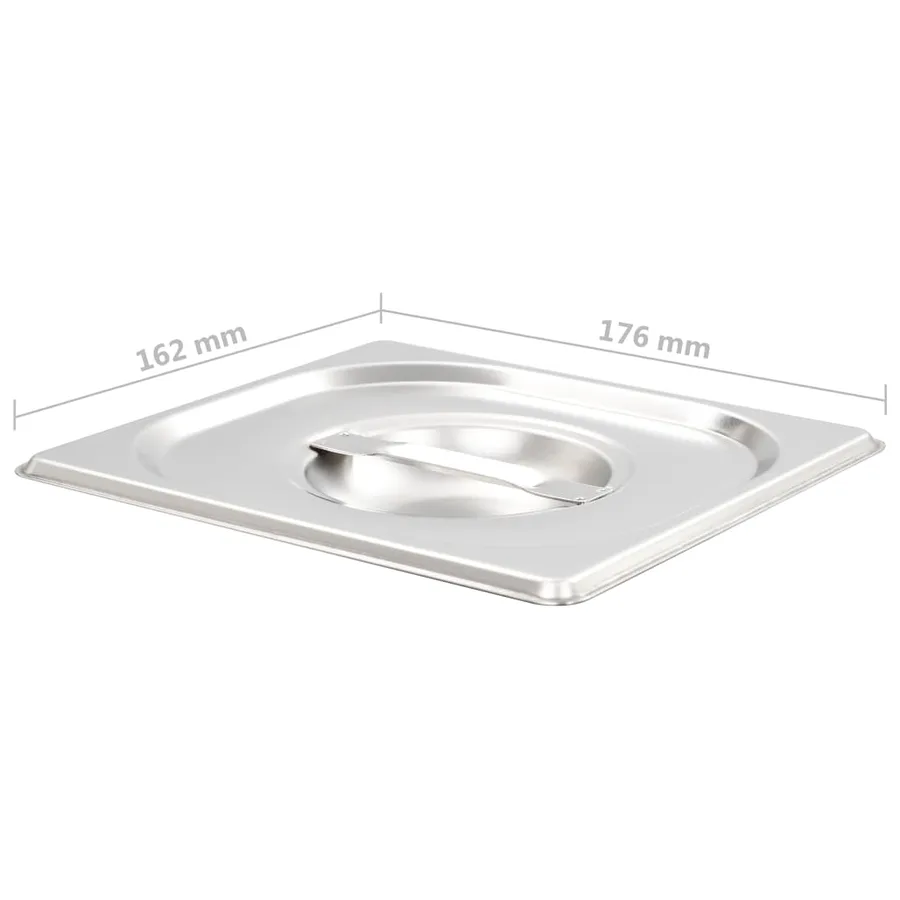 Couvercles de plateau 8 pcs GN 1/6 Acier inoxydable - 6