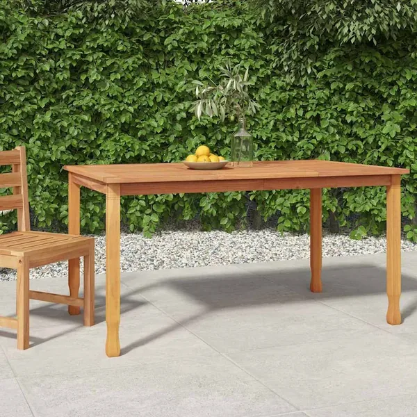 Table à dîner de jardin 150x90x75 cm bois massif de teck