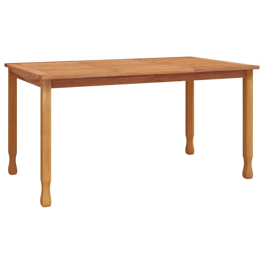 Table à dîner de jardin 150x90x75 cm bois massif de teck - 2