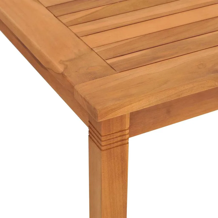 Table à dîner de jardin 150x90x75 cm bois massif de teck - 6