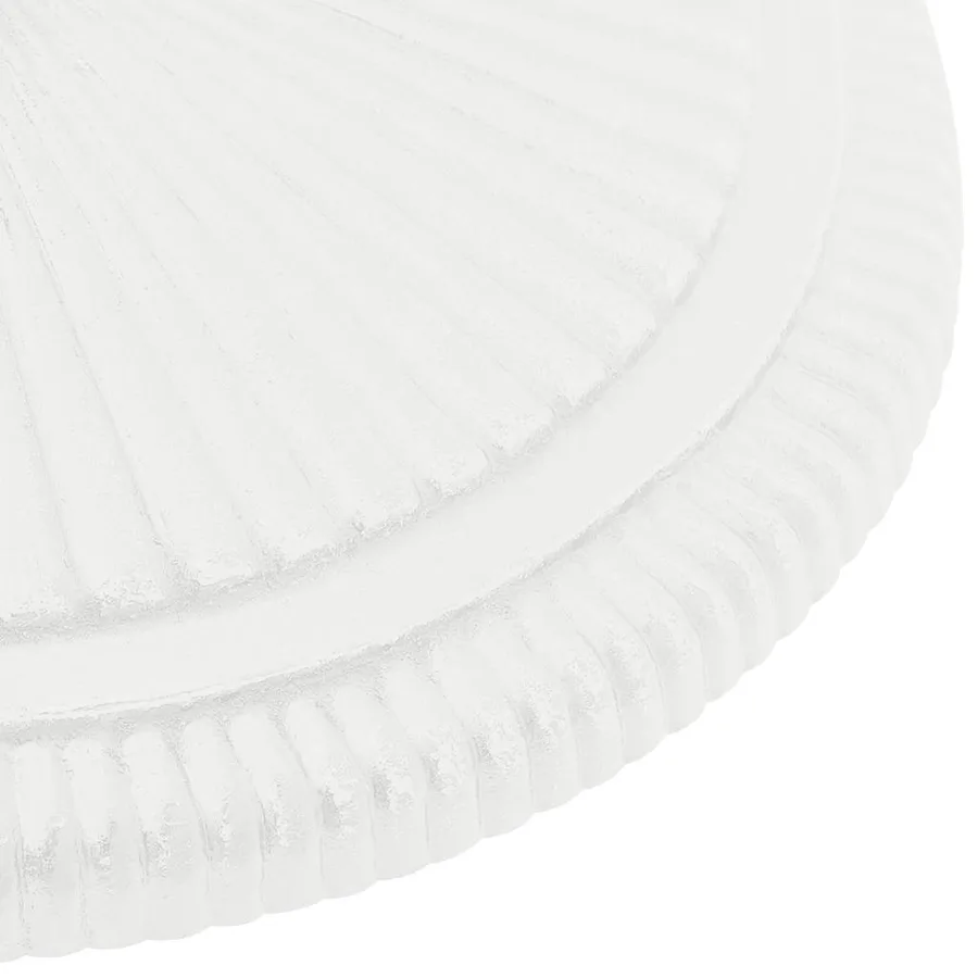 Socle de parasol Blanc 45x45x30 cm Fonte - 7