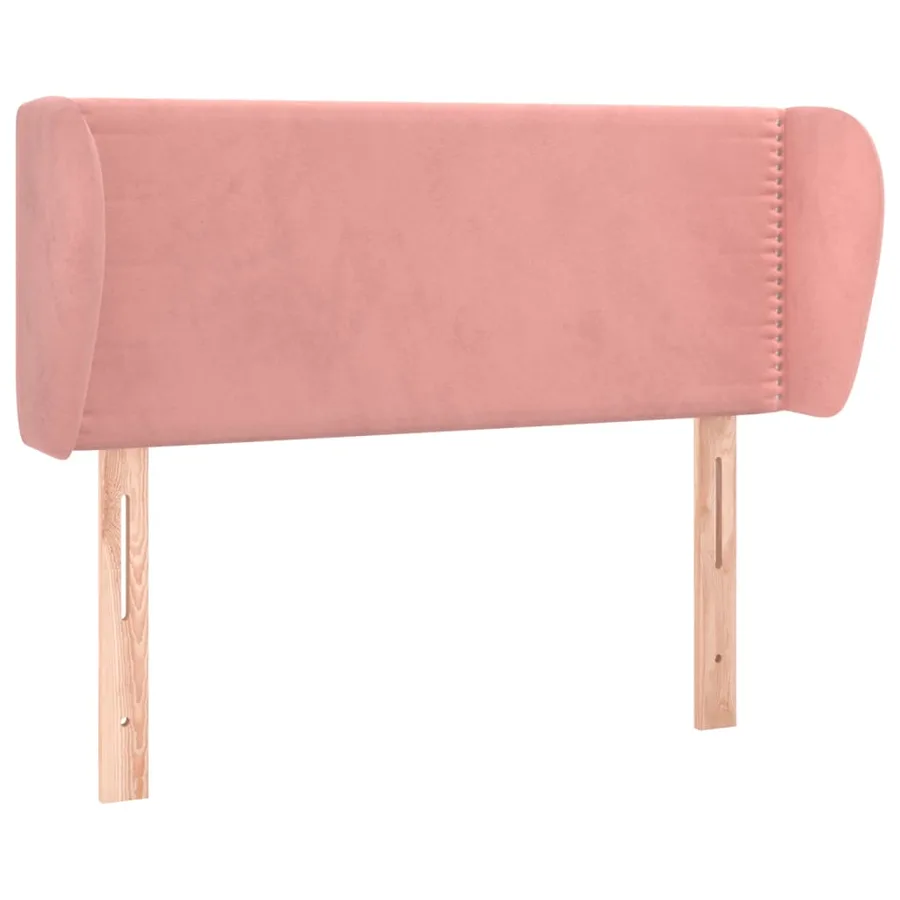 Tête de lit avec oreilles Rose 103x23x78/88 cm Velours - 2