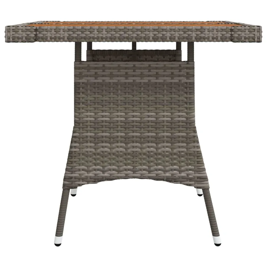 Table de jardin Gris 70x70x72 cm Résine tressée et acacia - 4