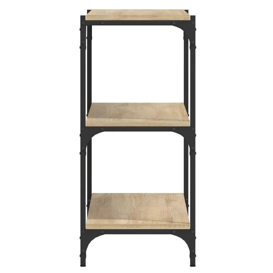 Bibliothèque Chêne Sonoma 100x33x70,5cm Bois d'ingénierie acier - 6