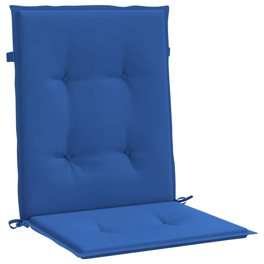 Coussins de chaise de jardin à dossier bas lot de 6 bleu royal - 4