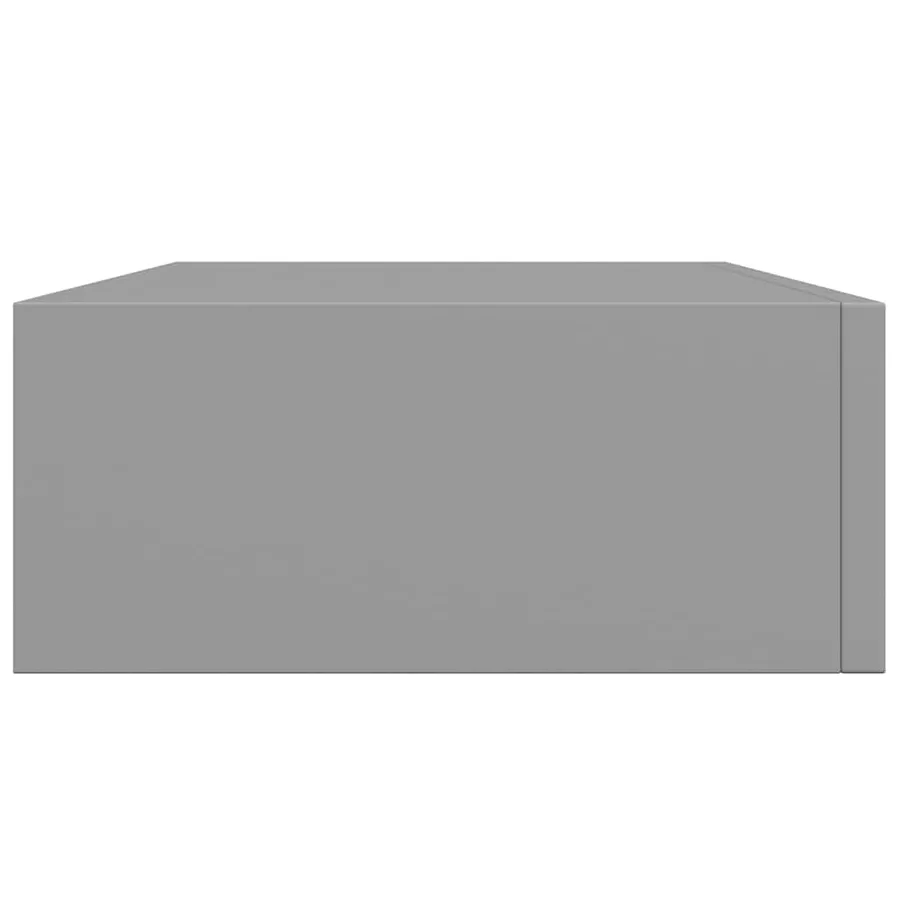 Étagères à tiroirs murales 2 pcs gris 40x23,5x10 cm MDF - 8