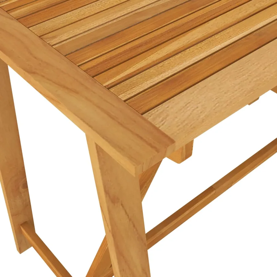 Table de bar de jardin 140x70x104 cm Bois d'acacia massif - 5