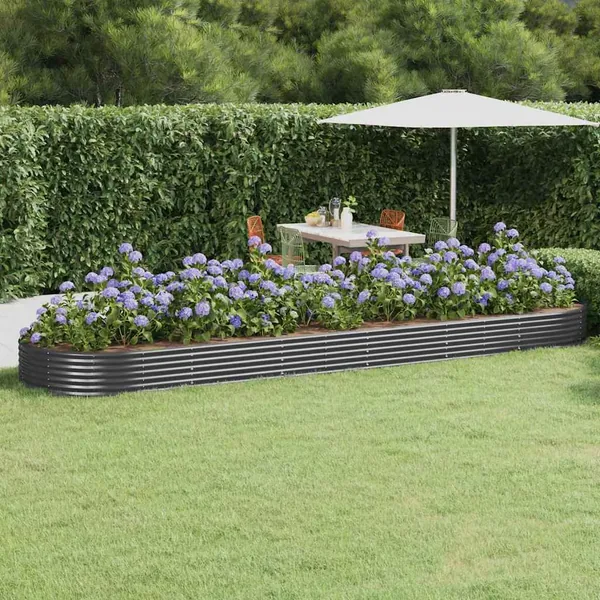 Lit surélevé de jardin Acier galvanisé Anthracite