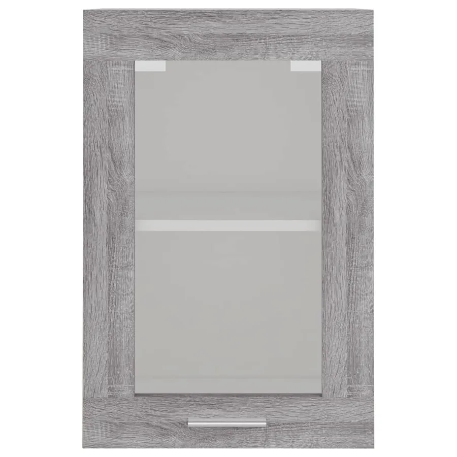 Vitrine suspendue "Lyon" Gris Sonoma 40 x 31 x 60 cm Bois d'ingénierie - 5