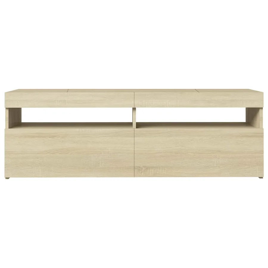 Meuble TV avec lumières LED chêne sonoma 120x35x40 cm - 12