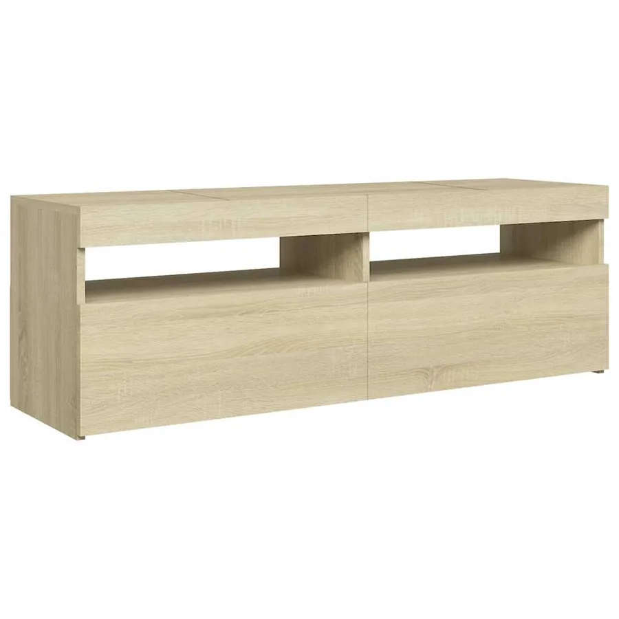 Meuble TV avec lumières LED chêne sonoma 120x35x40 cm - 7