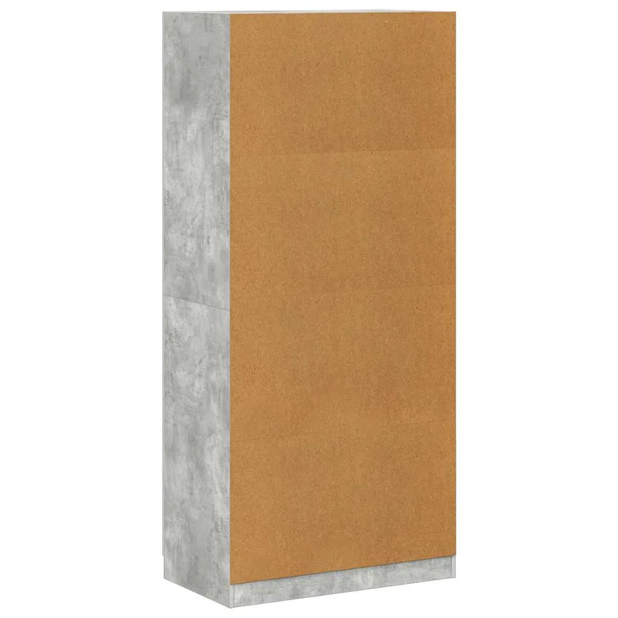 Garde-robe Gris béton 90x52x200 cm Bois d’ingénierie - 8