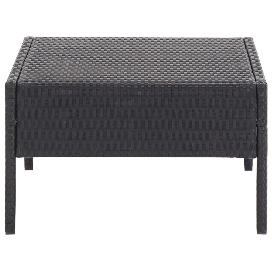 Salon de jardin 6 pcs avec coussins Résine tressée Noir - 12