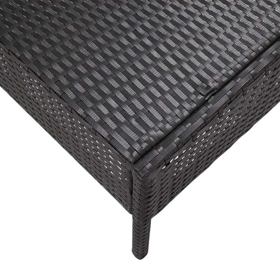 Salon de jardin 6 pcs avec coussins Résine tressée Noir - 13