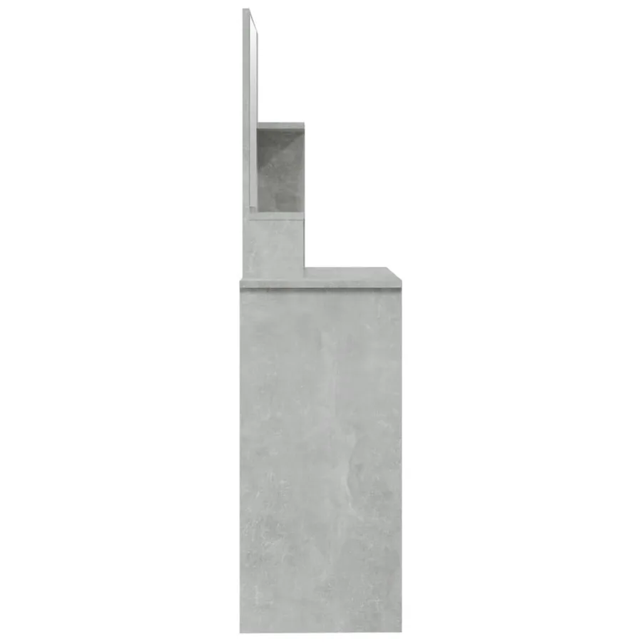 Coiffeuse avec miroir Gris béton 86,5x35x136 cm - 8