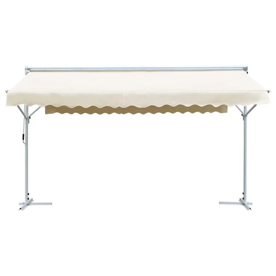 Auvent sur pied 500 x 300 cm Crème - 2