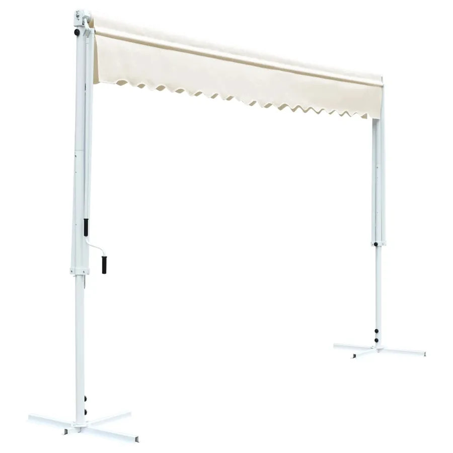 Auvent sur pied 500 x 300 cm Crème - 4
