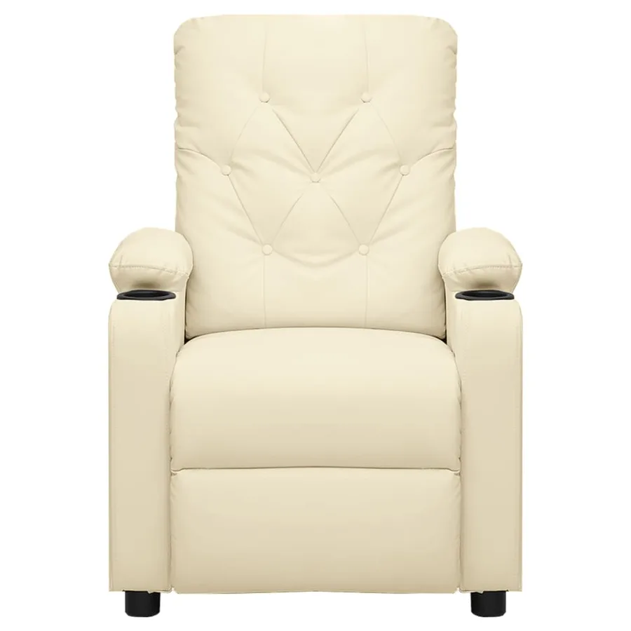 Fauteuil de massage électrique Crème Similicuir - 3