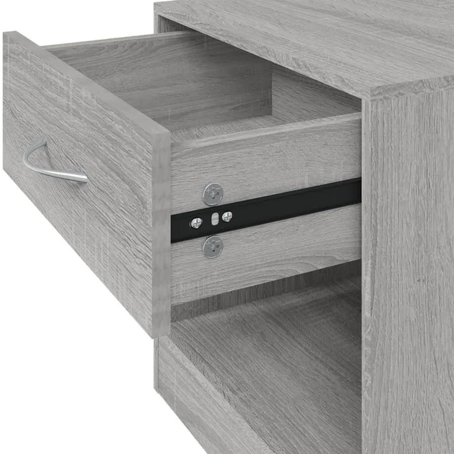 Tables de chevet 2 pcs avec tiroir Sonoma gris - 10