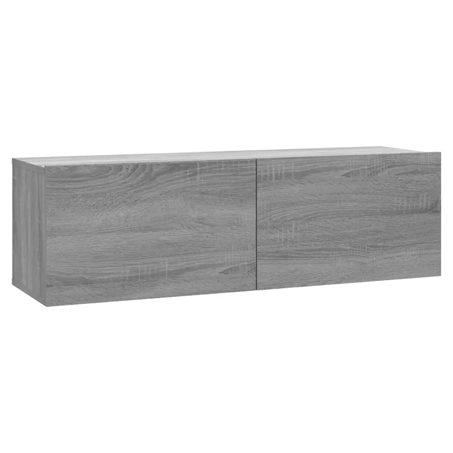 Armoire murale TV Sonoma gris 100x30x30 cm Bois d'ingénierie - 2